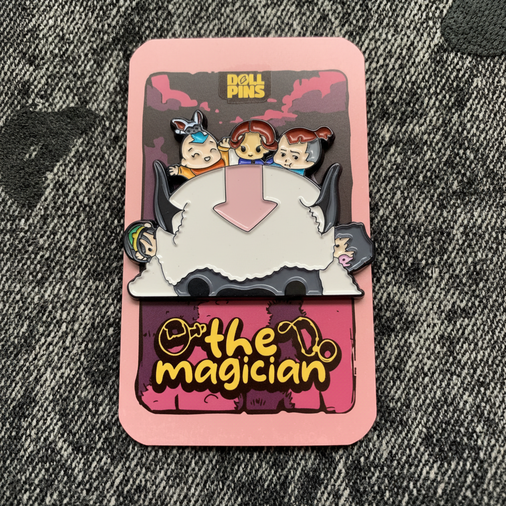 Pin de Avatar sobre tarjeta The Magician en mezclilla